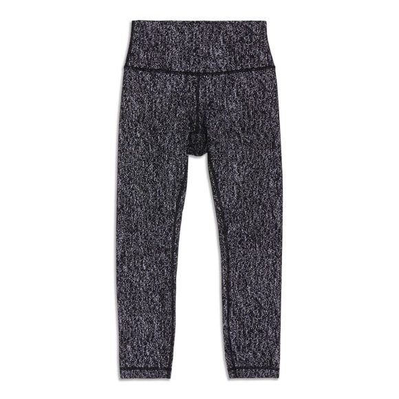 lululemon athletica Pants - Lululemon Wunder Under crop black white jacquard nulu Leggings 6